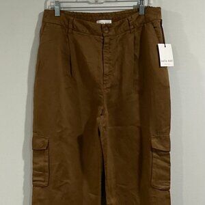 Bella Dahl Jules Pleated Wide Leg | Topaz Brown - Topaz Brown  Size L